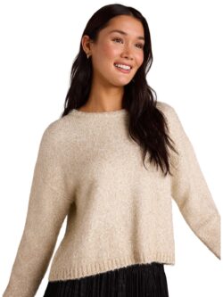 bella dahl slouchy shimmer top in ivory gold