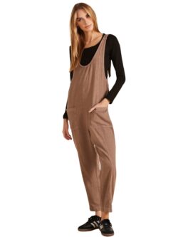 bobi la overall pockets in hazelnut