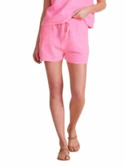 bobi la tie waist short in neon pink