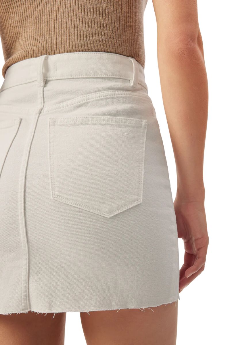 dl1961 denim 100% cotton asra skirt in classic white