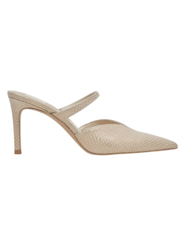 dolce vita kanika heel in champagne textured leather