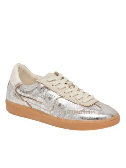 dolce vita notice sneaker in distressed silver