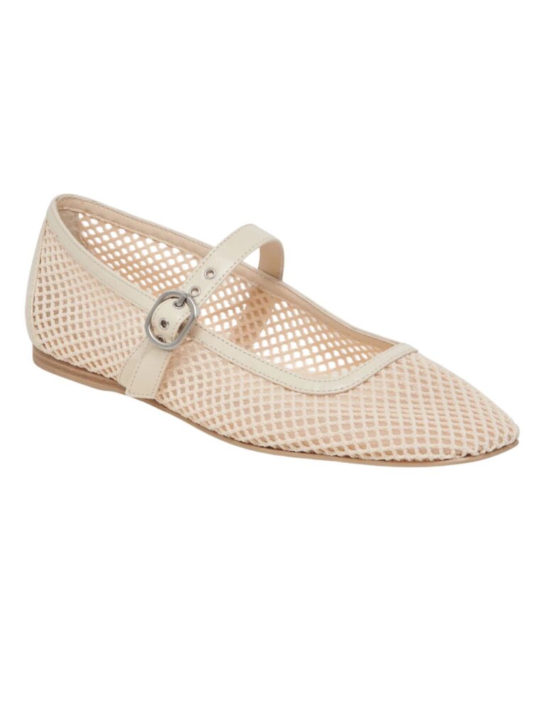 dolce vita rodni mesh flat in creme woven