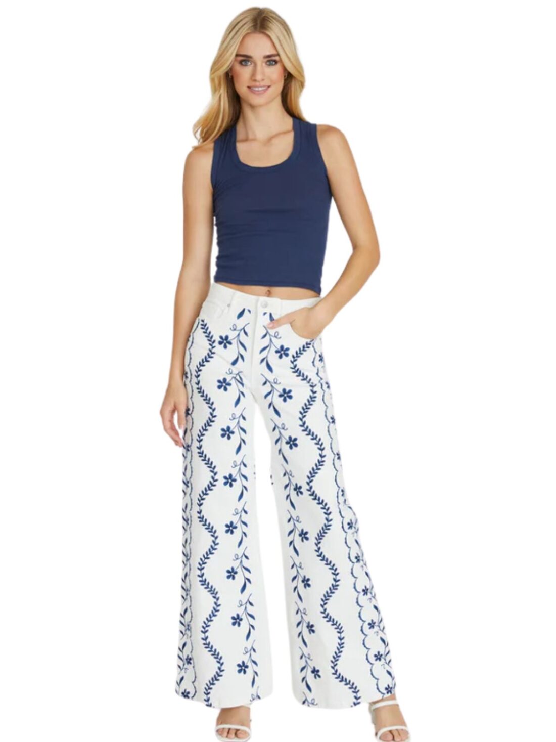 driftwood penelope x mykonos myst wide leg jean in white