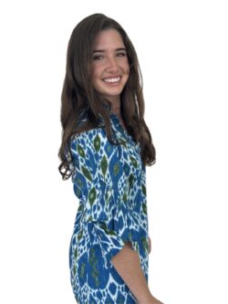 fitzroy & willa soleil mini turquoise ikat dress