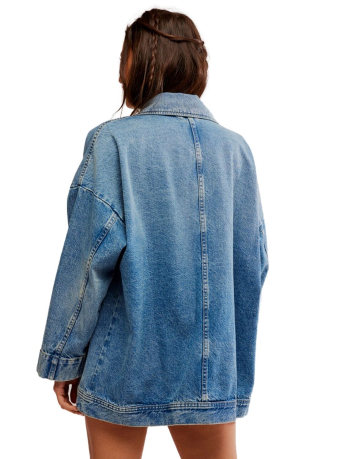 free people avery denim jacket in got the blues