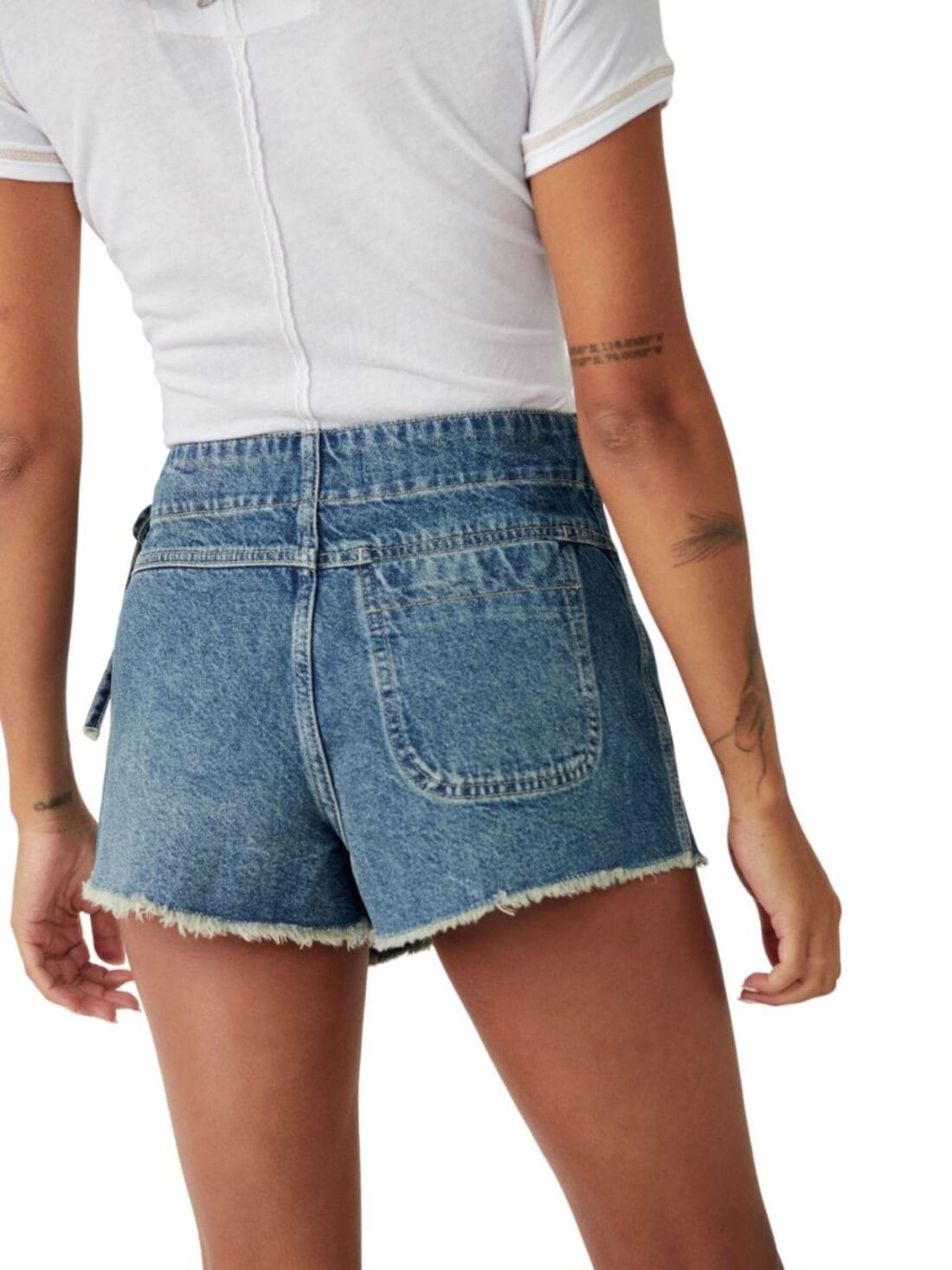 free people emmy denim skort in misty blue