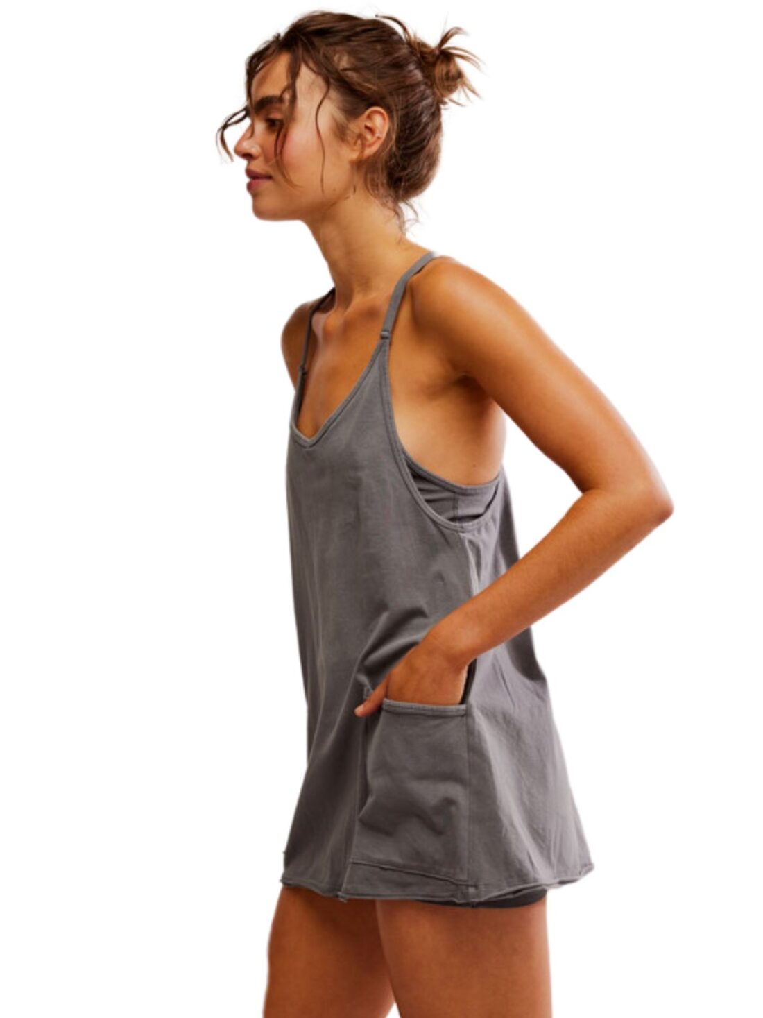 free people hot shot mini in gunmetal