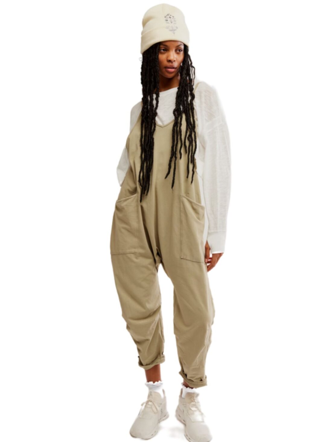 free people hot shot onesie in sage stone