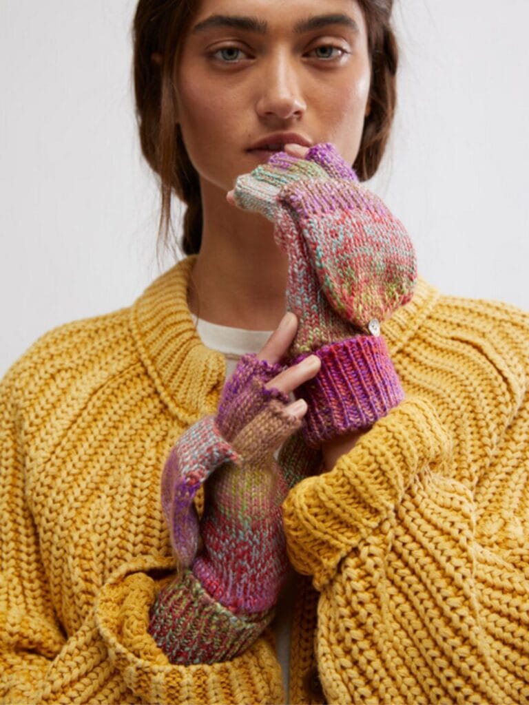 free people icing pop top gloves in pink