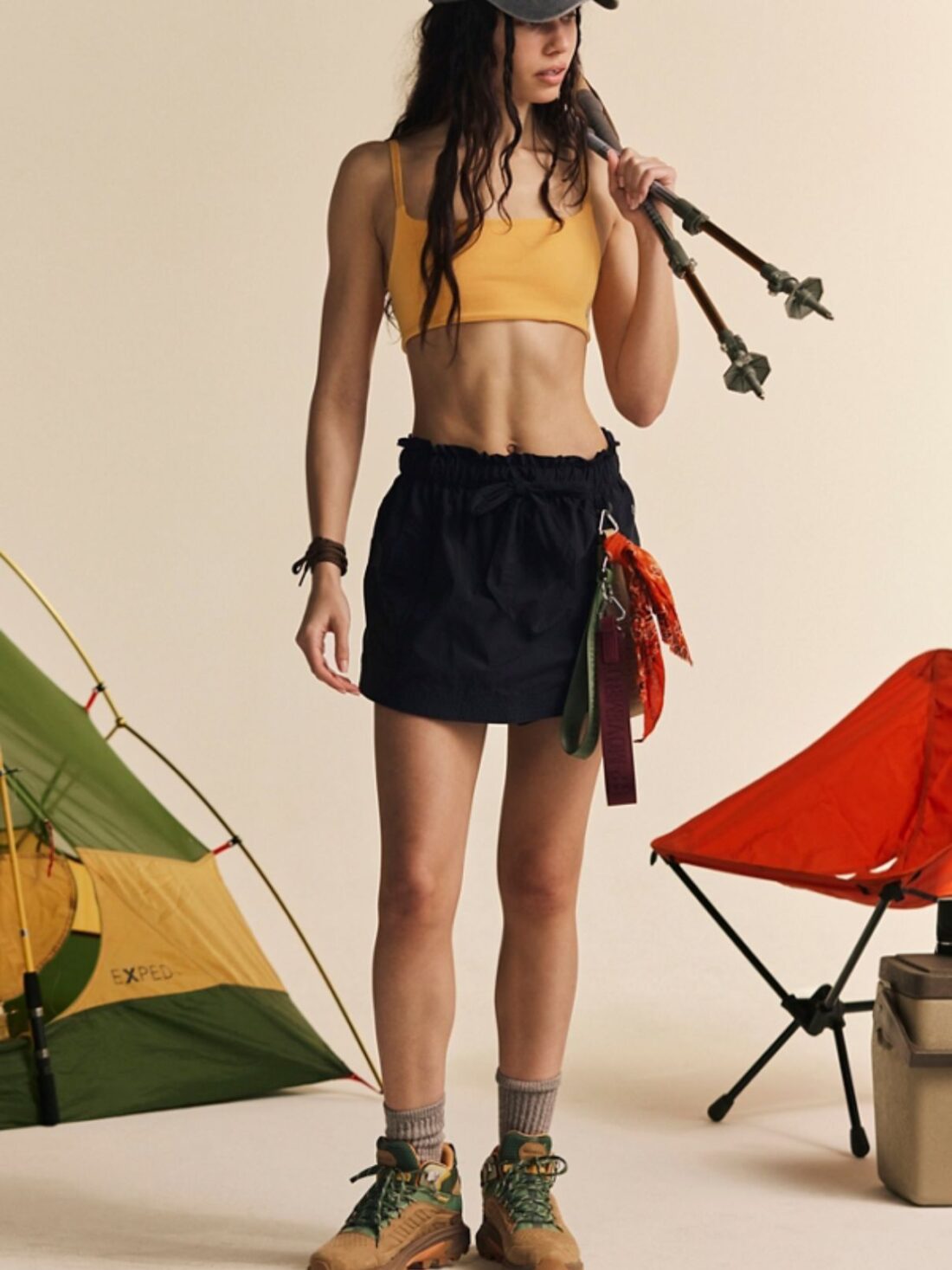 free people in the wild skort in black