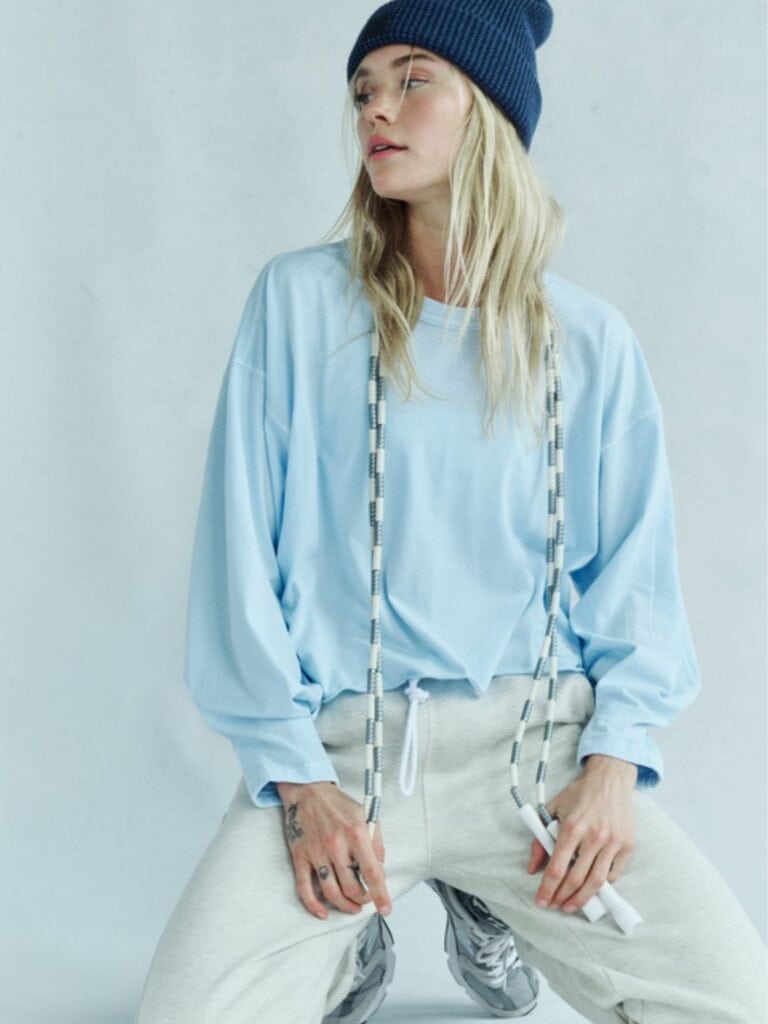 free people inspire layering top in arctic snow