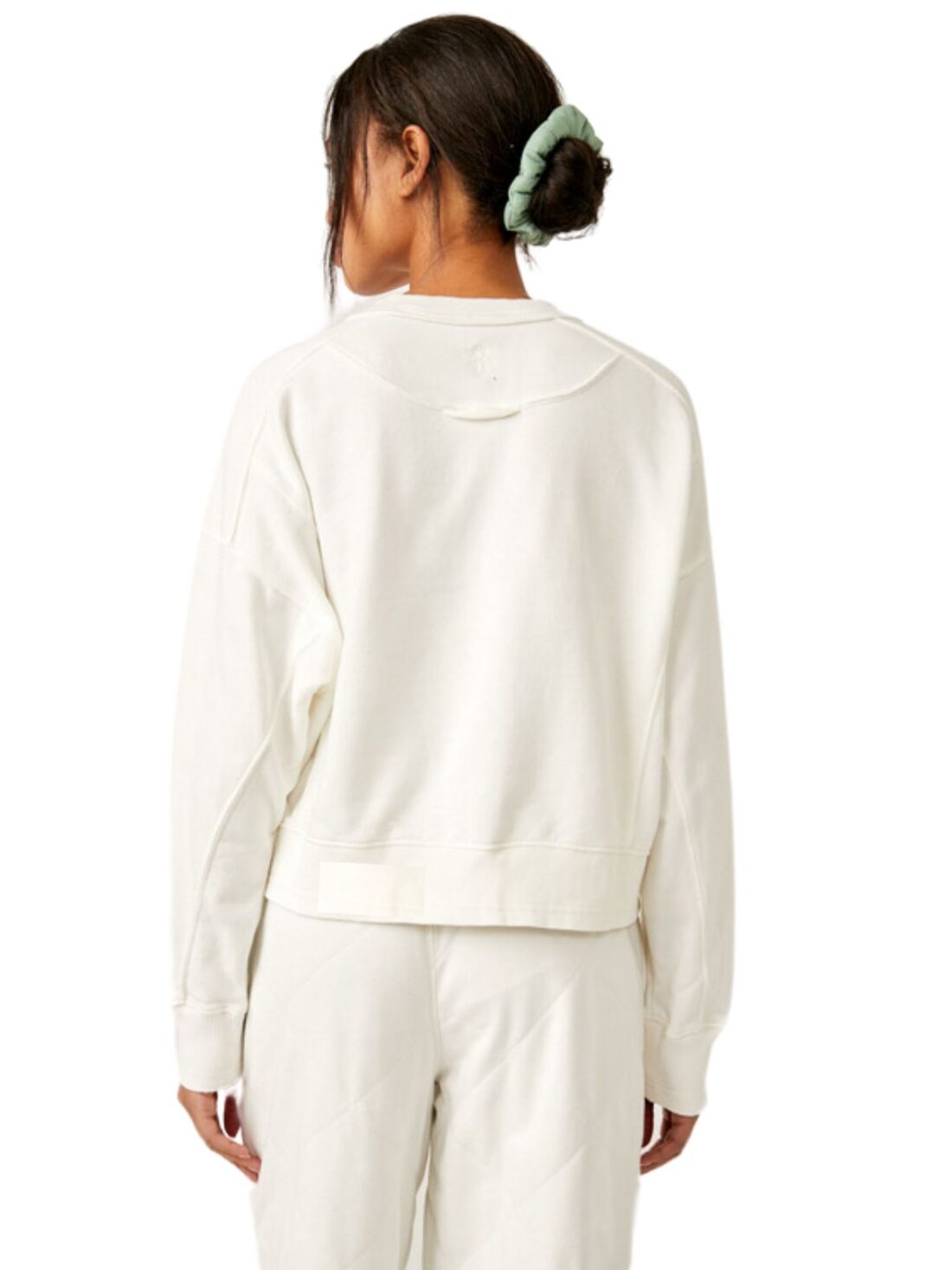 free people intercept pullover in white