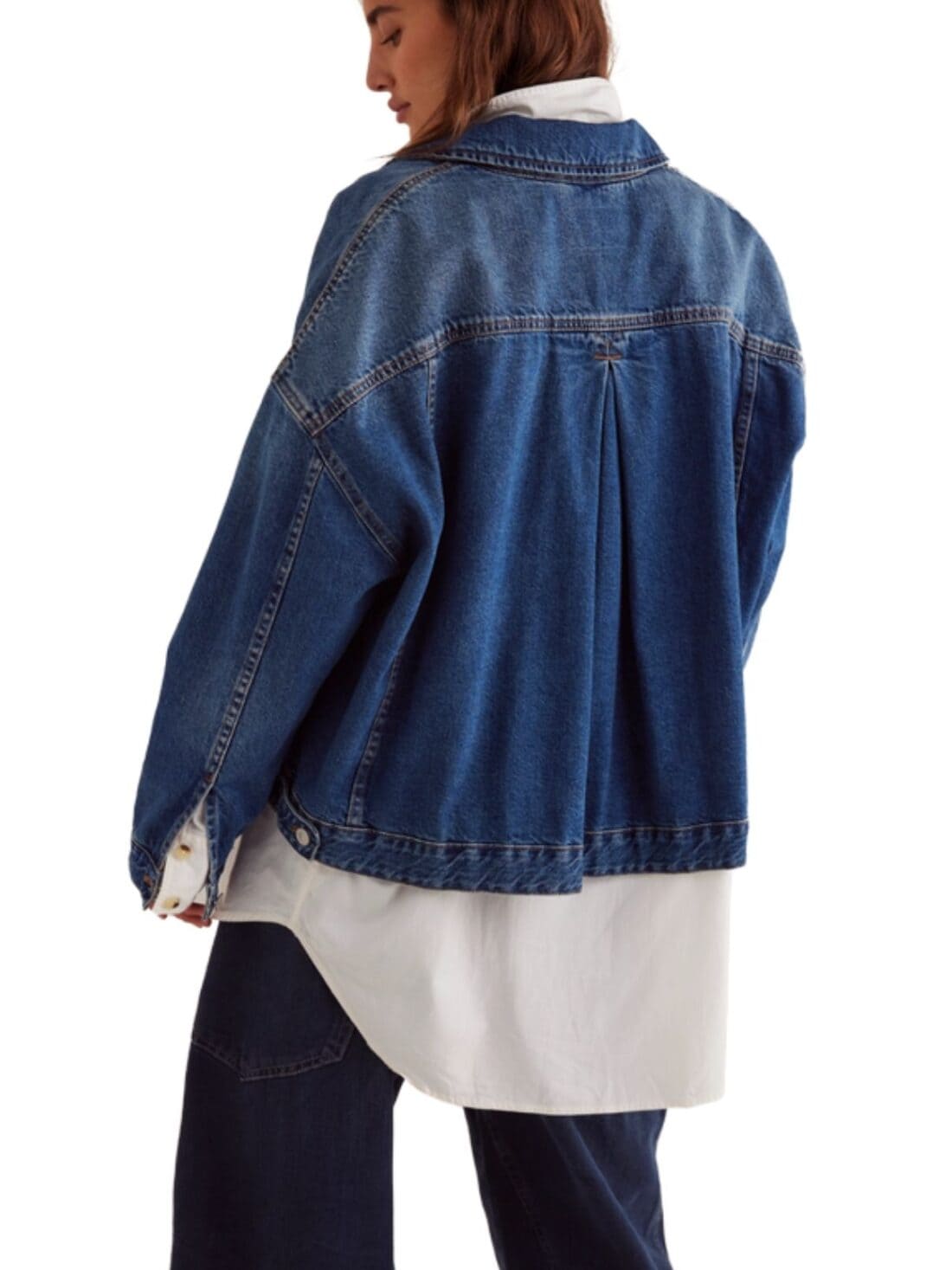 free people opal swing denim jacket in got the blues