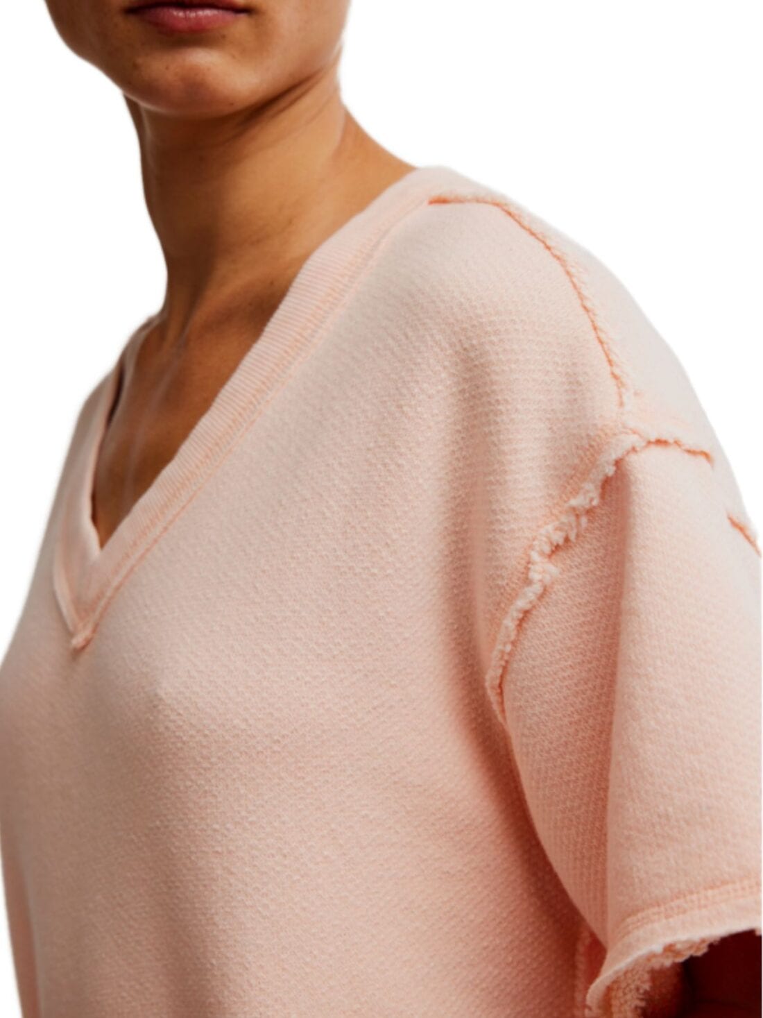 free people so easy sweatshirt in tropical peach