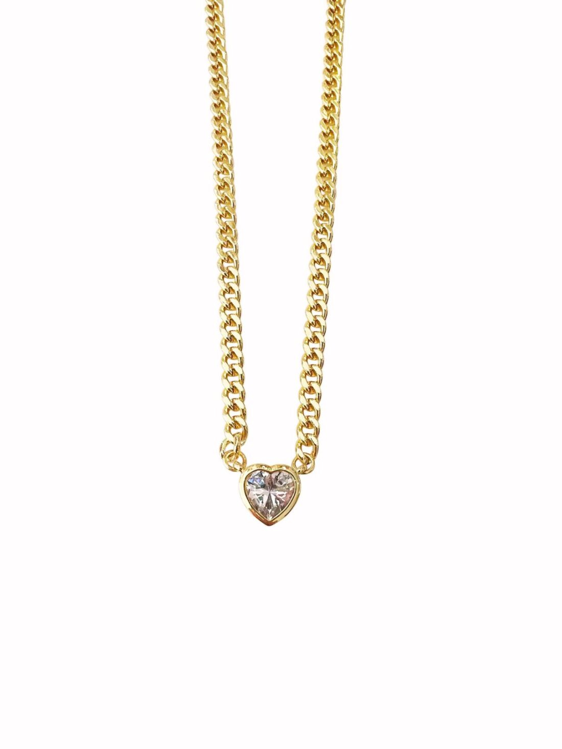 gemelli mallory heart necklace in gold