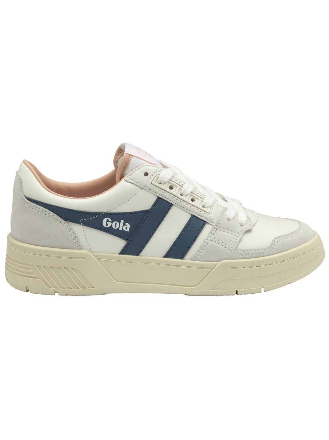 gola challenge 84 sneakers in white/moonlight/pink pearl