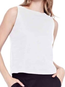 i heart tyler madison sleeveless linen top in white