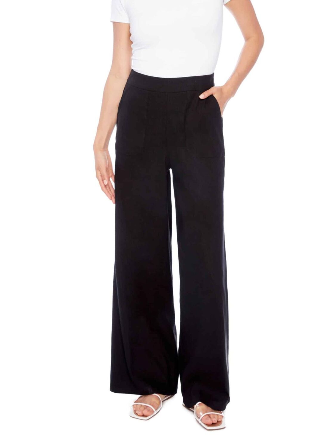 i love tyler madison linen pants in black