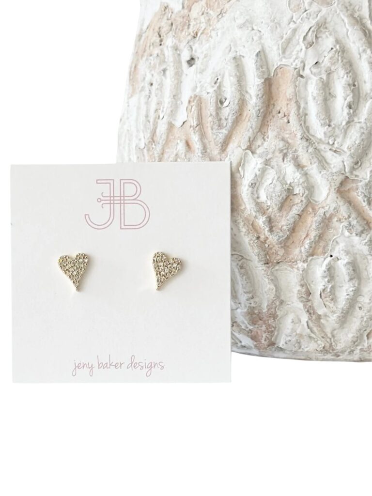 jeny baker broadway heart studs