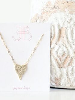 jeny baker designs broadway medium heart necklace