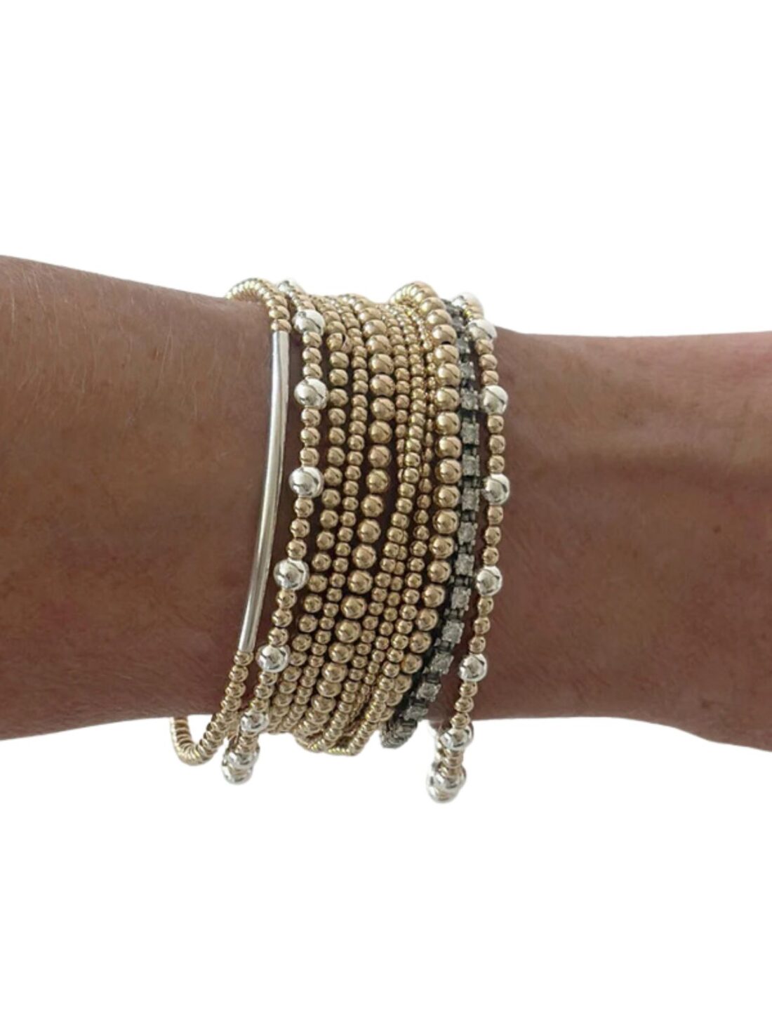 jeny baker grace mixed gold beaded bracelet