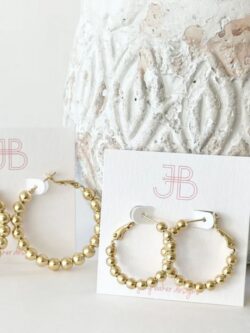 jeny baker small bubble hoops in gold