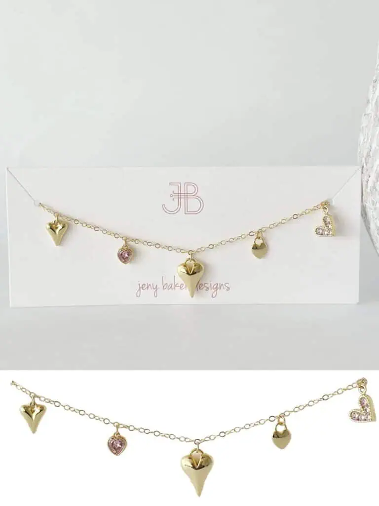 jeny baker sweet pink charm necklace