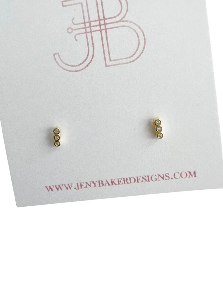 jeny baker tricia 3 dot studs