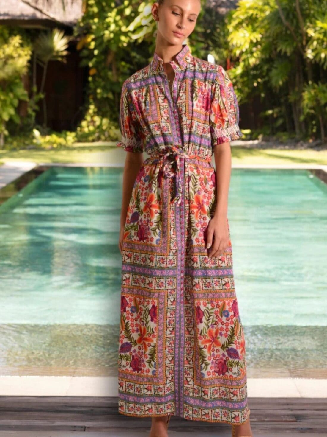 lola australia july maxi dress in tull sq