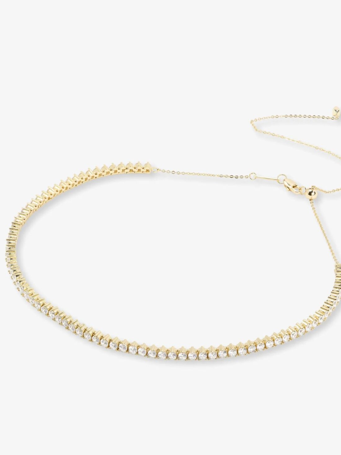 melinda maria 16" not your basic tennis necklace in gold