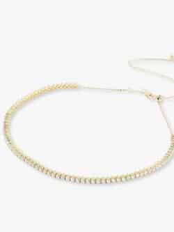 melinda maria 16" not your basic tennis necklace in gold