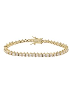 melinda maria not your basic tennis bracelet 7" gold