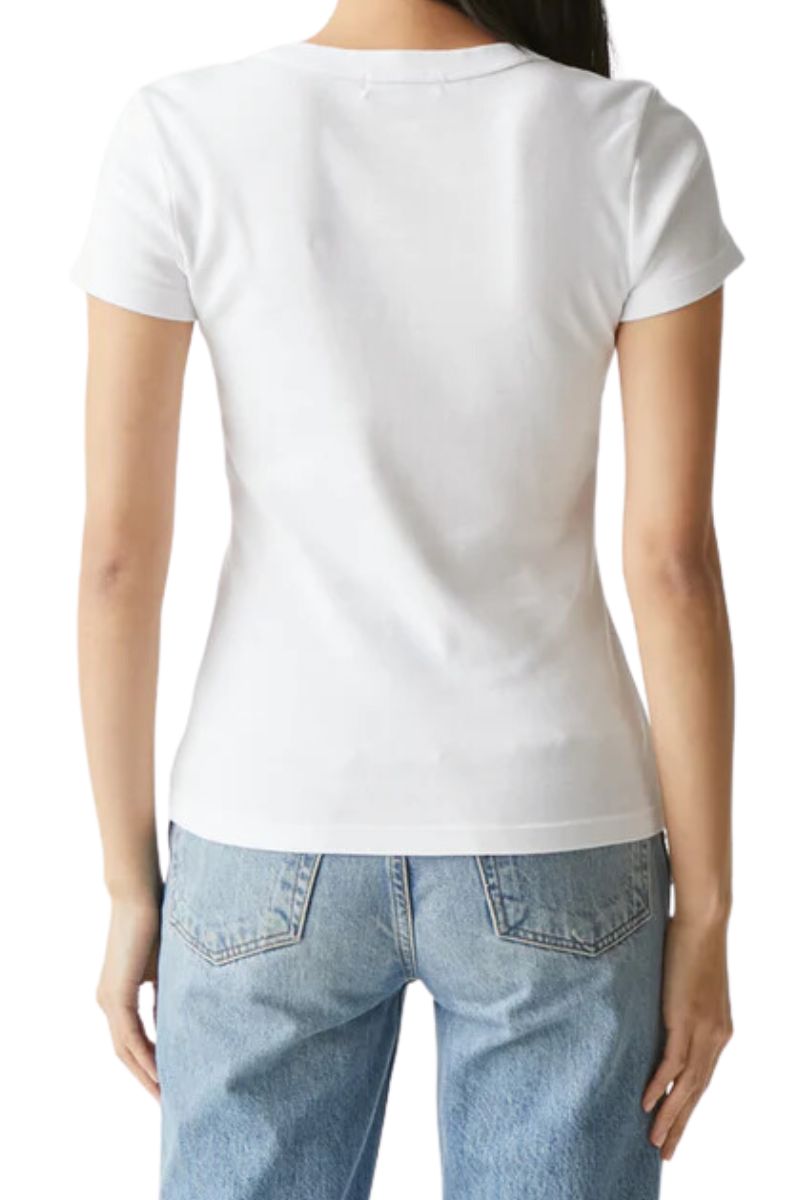 michael stars nikki vneck tee in white