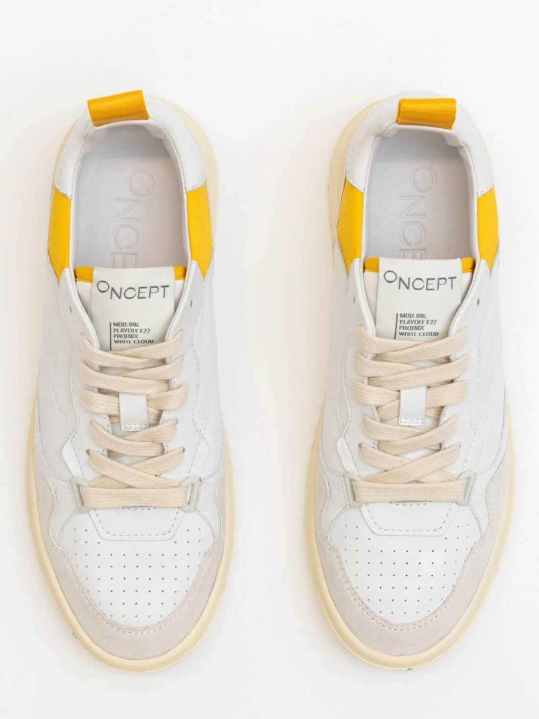 oncept phoenix sneaker in white cloud