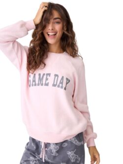 pj salvage game day l/s flannels in blush