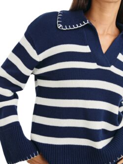 rails athena navy/ivory striped sweater