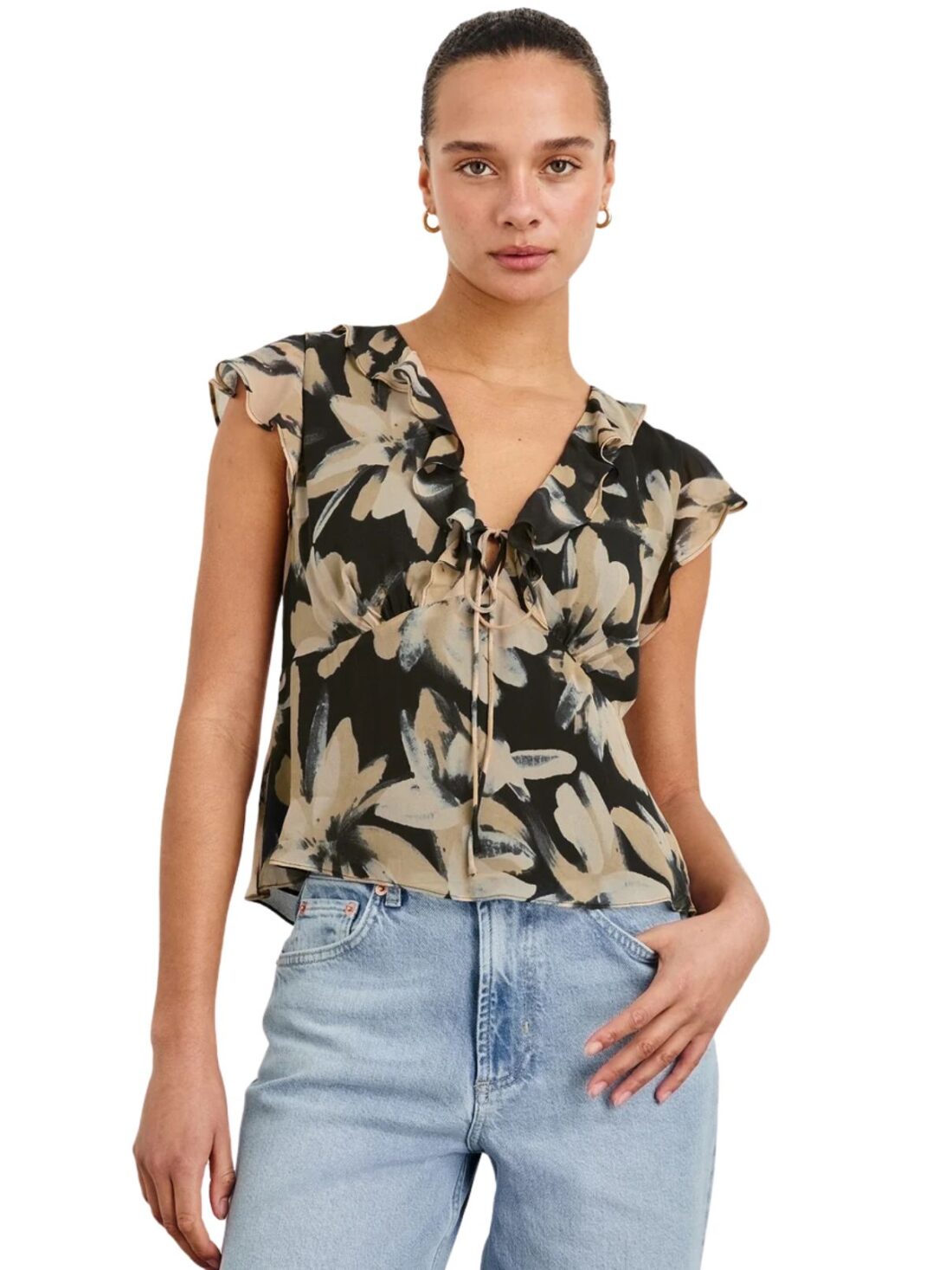 rails carmine top in charcoal lily