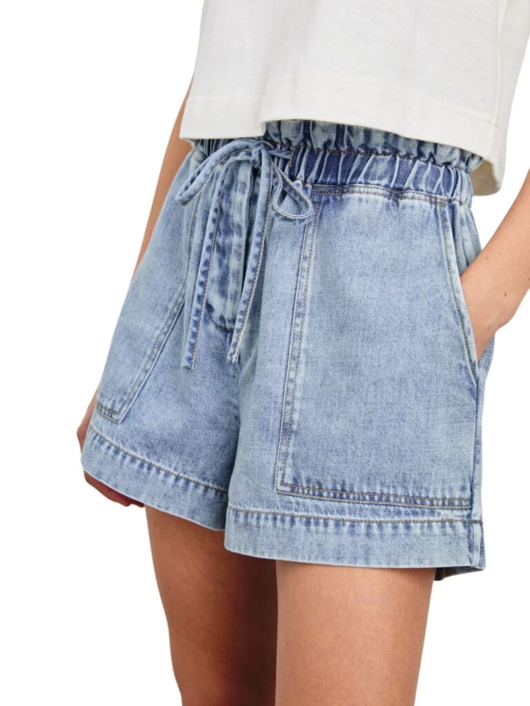 rails foster denim short in faded indigo