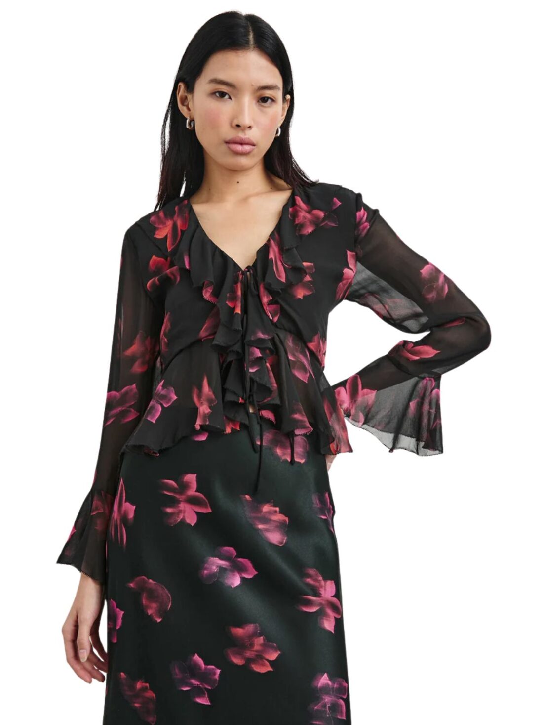 rails nicoletta dark azalea blouse