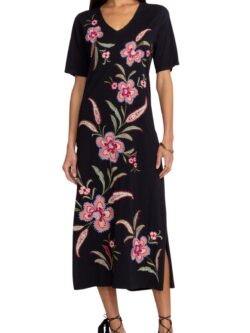 johnny was libbi trapunto t shirt dress in black