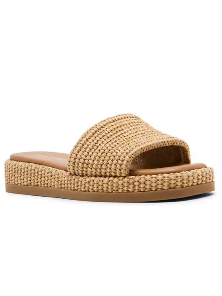 steve madden boardwalk sandal in natural raffia