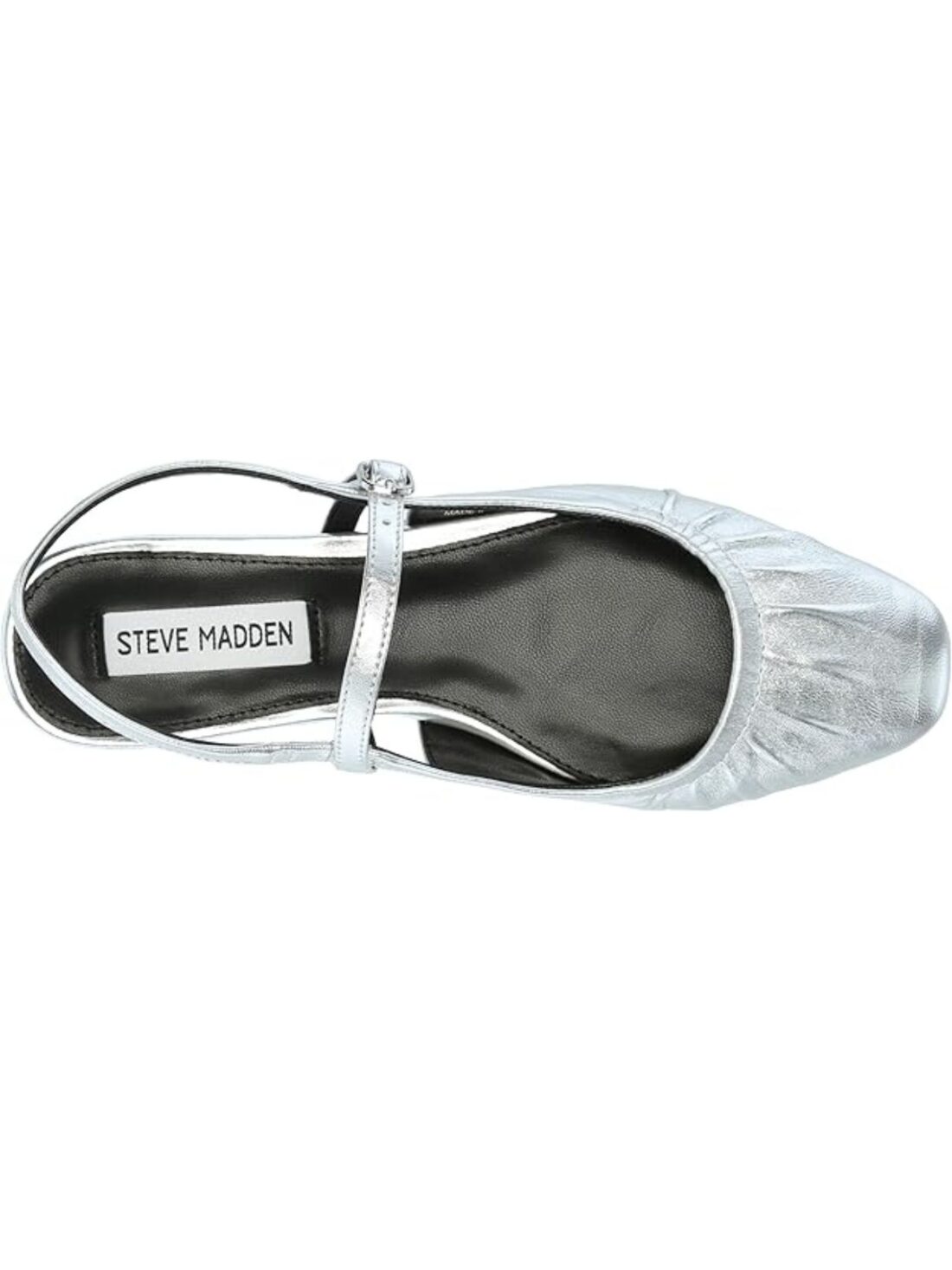 steve madden giselle ballet flat in silver