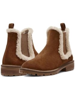 steve madden leopold f fur boot in camel suede