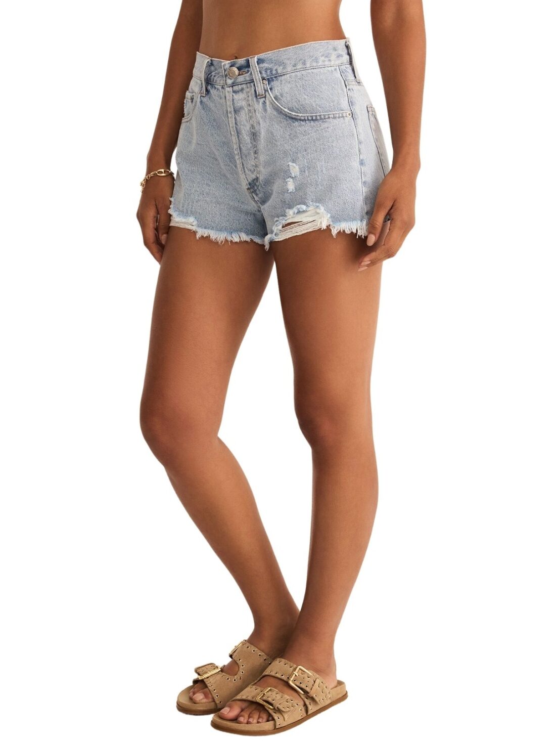 z supply classic hi rise short in faded indigo