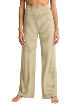 z supply dawn smocked waist pant in meadow rib