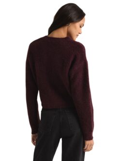 z supply destiny sweater in berry wine