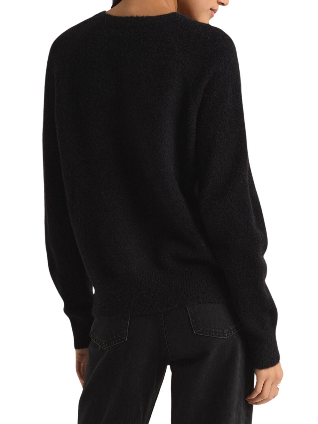 z supply lizzy cheers sweater in black