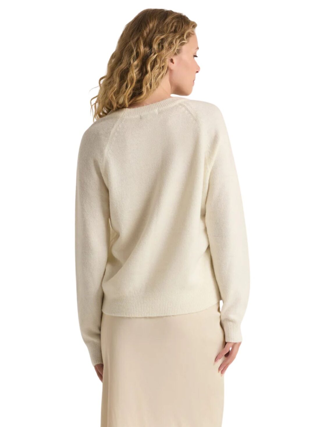 z supply merry metallic sweater in champagne