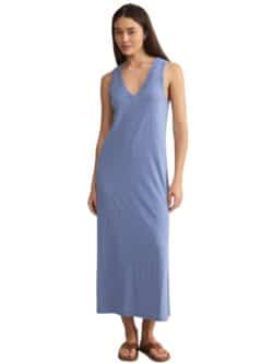 z supply palisades midi dress in sky blue